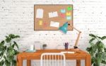 Home Office Room Interior In Modern And Loft Decoration Stock Photo