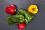 Colorful Bell Peppers Stock Photo