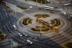 Large Roundabout On Marszalkowska Street Near Centrum Tram Stati Stock Photo