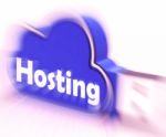 Hosting Cloud Usb Drive Shows Online Data Hosting Stock Photo