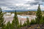 Grand Prismatic Spring Stock Photo