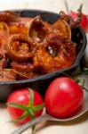 Fresh Seafoos Stew On An Iron Skillet Stock Photo