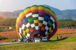 Chiang Rai, Thailand - February 16 : Colorful Balloon At Singha Park Chiang Rai Balloon Fiesta 2017 , Chiang Rai Province, Thailand Stock Photo