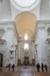 Interior View Of The Collegiate Church In Salzburg Stock Photo