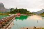 Bamboo Floating Resort Stock Photo