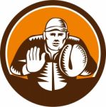 Baseball Catcher Gloves Circle Woodcut Stock Photo