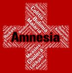 Amnesia Word Represents Loss Of Memory And Ailments Stock Photo