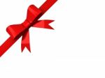 Red Gift Bow Stock Photo