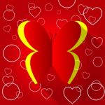 Nature Butterflies Indicates Valentine Day And Animals Stock Photo