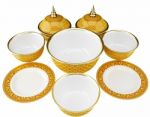 Benjarong Porcelain On White Background Stock Photo