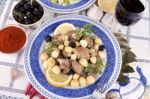 Cooked Meat With Potatoes Stock Photo