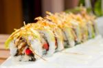 Japanese Sushi Rolls Maki Sushi Stock Photo