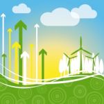 Wind Power Indicates Renewable Resource And Environment Stock Photo