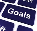 Goals Key Shows Aims Objectives Or Aspirations Stock Photo