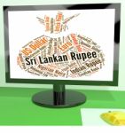 Sri Lankan Rupee Indicates Forex Trading And Coin Stock Photo