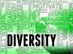 Diversity Words Indicates Mixed Bag And Different Stock Photo