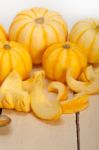 Fresh Yellow Pumpkin Stock Photo