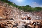 Dump Trucks Stock Photo