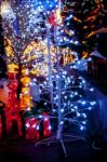 White Christmas Tree  With Lights Stock Photo