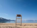 Lifeguard Chair Stand Stock Photo