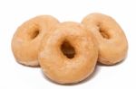 Donuts Over White Background Stock Photo