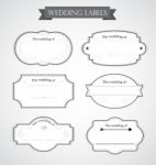 Vintage Wedding Labels Stock Photo