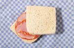 Sandwich With Paio Sausage Stock Photo