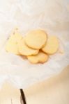 Heart Shaped Shortbread Valentine Cookies Stock Photo