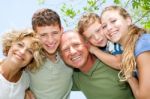 Happy Smiling Family Stock Photo