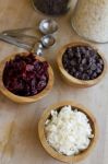 Ingredient Bowls Stock Photo