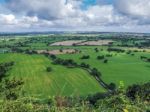 View Of The Cheshire Countryside From Beeston Castle Stock Photo