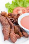 Fried Pork, Thai Food Style Stock Photo