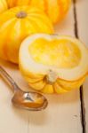 Fresh Yellow Pumpkin Stock Photo