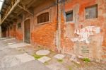 Venice Italy Old  Port Industrial Building Stock Photo