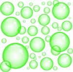 Green Bubbles Stock Photo