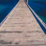 Freycinet Pier By Coles Bay In Tasmania Stock Photo