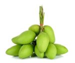 Green Mango Isolated On A White Background Stock Photo