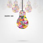 Creative Light Bulb Idea Concept Background Stock Photo