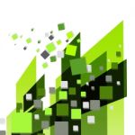 Green Futuristic Background Stock Photo