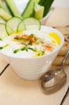 Arab Middle East Goat Yogurt And Cucumber Salad Stock Photo