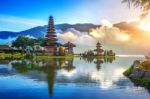 Pura Ulun Danu Bratan Temple In Bali, Indonesia Stock Photo