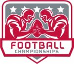 American Football Championship Crest Retro Stock Photo