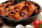 Fresh Seafoos Stew On An Iron Skillet Stock Photo