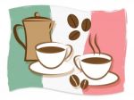 Italian Coffee Means Italy Drinks And Beverages Stock Photo