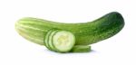 Fresh Cucumbers Isolated On White Background Stock Photo