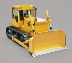 Heavy Crawler Bulldozer Stock Photo