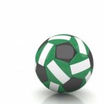 Nigeria Soccer Ball On White Background Stock Photo