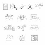 Set Of Human Resource Line Icon Editable Stroke Stock Photo