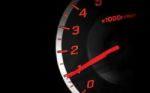 Speedometer In The Dark Stock Photo