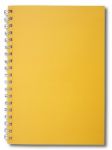 Yellow Notebook With Shadow Isolated On White Background Stock Photo